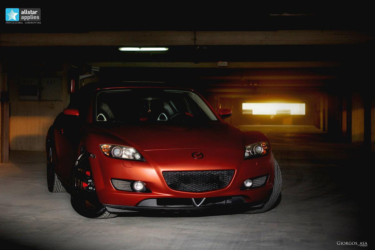 Mazda RX8 - Red Aluminium Matte (1)
