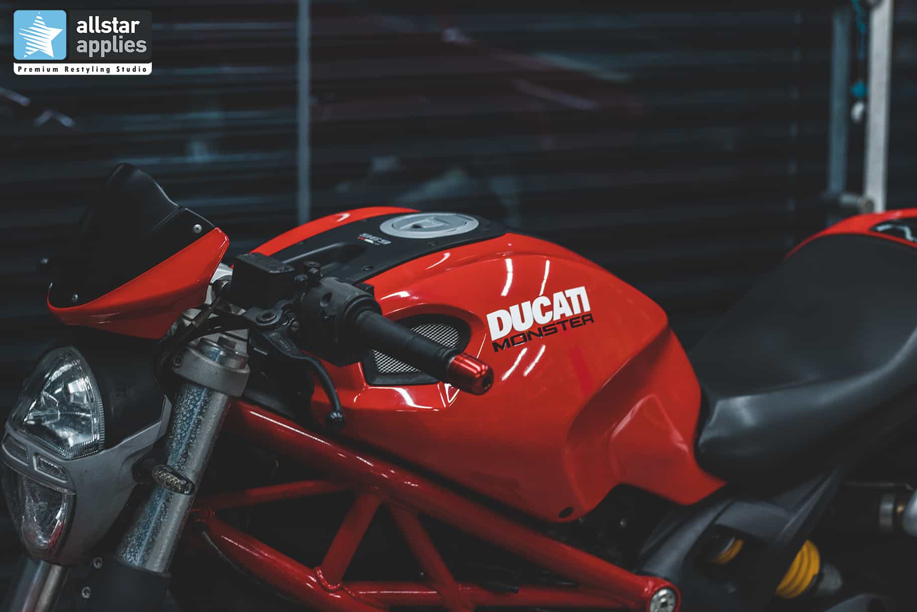 Αυτοκόλλητα Αλλαγής χρώματος σε μηχανή Ducati στη θεσσαλονίκη, Allstar Applies